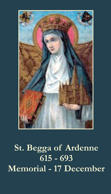 St. Begga Prayer Card